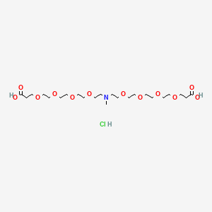 molecular formula C23H46ClNO12 B8128184 N-Me-n-bis(peg4-acid) hydrochloride salt 