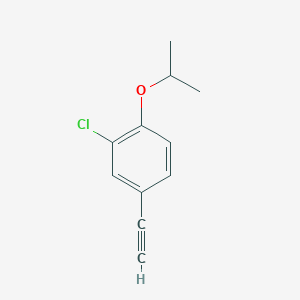 molecular formula C11H11ClO B8128223 2-Chloro-4-ethynyl-1-isopropoxybenzene 