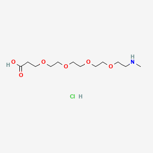 molecular formula C12H26ClNO6 B8128251 Methylamino-peg4-acid hydrochloride salt 