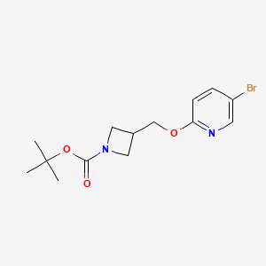 molecular formula C14H19BrN2O3 B8128397 tert-Butyl 3-(((5-bromopyridin-2-yl)oxy)methyl)azetidine-1-carboxylate 