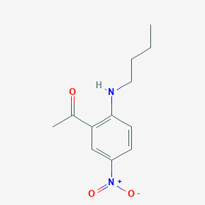 molecular formula C12H16N2O3 B8129006 1-[2-(butylamino)-5-nitrophenyl]ethanone 