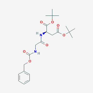 molecular formula C22H32N2O7 B8129031 Di-t-butyl (2R)-N-[2-(CBZ-amino)acetamido]aspartate 