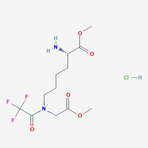 molecular formula C12H20ClF3N2O5 B8129194 Methyl N6-(2-methoxy-2-oxoethyl)-N6-(2,2,2-trifluoroacetyl)-L-lysinate hydrochloride 