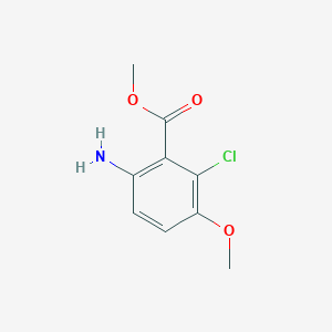 molecular formula C9H10ClNO3 B8129518 Methyl 6-amino-2-chloro-3-methoxybenzoate 