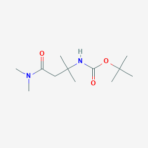 molecular formula C12H24N2O3 B8129556 tert-Butyl (4-(dimethylamino)-2-methyl-4-oxobutan-2-yl)carbamate 