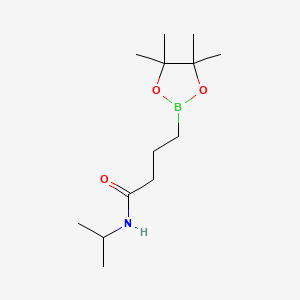 molecular formula C13H26BNO3 B8129684 N-Isopropyl-4-(tetramethyl-1,3,2-dioxaborolan-2-yl)butanamide 