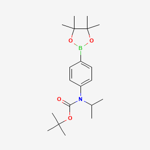 molecular formula C20H32BNO4 B8129837 tert-butyl N-propan-2-yl-N-[4-(4,4,5,5-tetramethyl-1,3,2-dioxaborolan-2-yl)phenyl]carbamate 