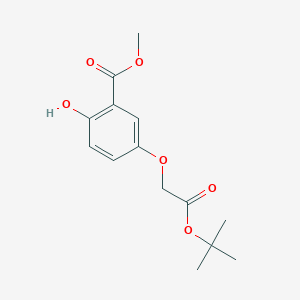 molecular formula C14H18O6 B8129972 Methyl 5-(2-(tert-butoxy)-2-oxoethoxy)-2-hydroxybenzoate 