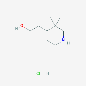 molecular formula C9H20ClNO B8130342 2-(3,3-Dimethylpiperidin-4-yl)ethan-1-ol hydrochloride 