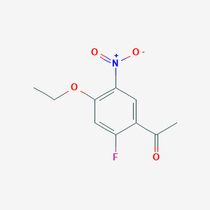 molecular formula C10H10FNO4 B8130682 1-(4-Ethoxy-2-fluoro-5-nitrophenyl)-ethanone 