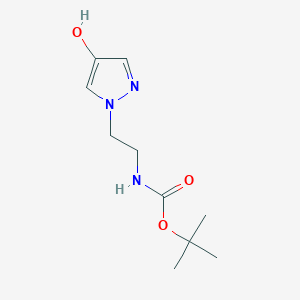 molecular formula C10H17N3O3 B8130701 tert-Butyl (2-(4-hydroxy-1H-pyrazol-1-yl)ethyl)carbamate 