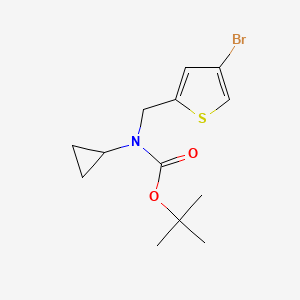 molecular formula C13H18BrNO2S B8130860 tert-Butyl ((4-bromothiophen-2-yl)methyl)(cyclopropyl)carbamate 