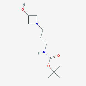 molecular formula C11H22N2O3 B8130967 tert-Butyl (3-(3-hydroxyazetidin-1-yl)propyl)carbamate 