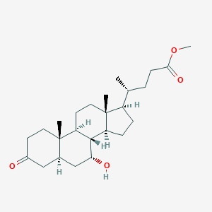 molecular formula C25H40O4 B081310 Methyl (4R)-4-[(5S,7R,8R,9S,10S,13R,14S,17R)-7-hydroxy-10,13-dimethyl-3-oxo-1,2,4,5,6,7,8,9,11,12,14,15,16,17-tetradecahydrocyclopenta[a]phenanthren-17-yl]pentanoate CAS No. 14772-96-4