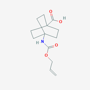 molecular formula C13H19NO4 B8131024 4-Allyloxycarbonylamino-bicyclo[2.2.2]octane-1-carboxylic acid 