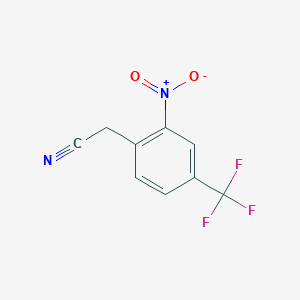 molecular formula C9H5F3N2O2 B081314 2-(2-Nitro-4-(trifluoromethyl)phenyl)acetonitrile CAS No. 13544-06-4
