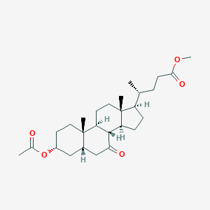 molecular formula C27H42O5 B081316 Cholan-24-oic acid, 3-(acetyloxy)-7-oxo-, methyl ester, (3alpha,5beta)- CAS No. 10452-65-0