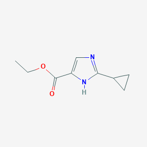 molecular formula C9H12N2O2 B8131783 Ethyl 2-cyclopropyl-1H-imidazole-5-carboxylate 
