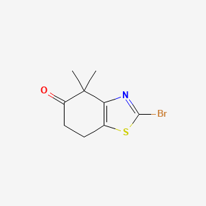 molecular formula C9H10BrNOS B8131790 2-Bromo-4,4-dimethyl-6,7-dihydrobenzo[d]thiazol-5(4H)-one CAS No. 1621686-12-1