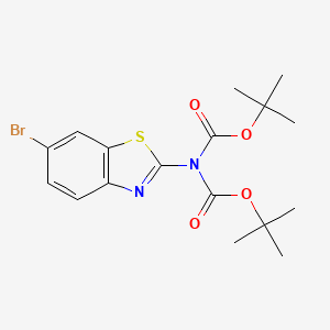 molecular formula C17H21BrN2O4S B8131851 tert-Butyl (6-bromobenzo[d]thiazol-2-yl)(tert-butoxycarbonyl)carbamate 
