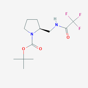 molecular formula C12H19F3N2O3 B8131866 tert-butyl (2S)-2-[(2,2,2-trifluoroacetamido)methyl]pyrrolidine-1-carboxylate 