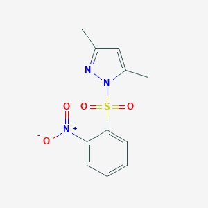 molecular formula C11H11N3O4S B081319 3,5-Dimethyl-1-(2-nitrophenyl)sulfonylpyrazole CAS No. 13658-73-6