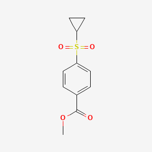 molecular formula C11H12O4S B8131909 Methyl 4-(cyclopropylsulfonyl)benzoate 