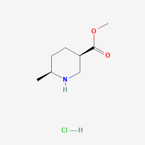 molecular formula C8H16ClNO2 B8132075 cis-Methyl 6-methylpiperidine-3-carboxylate hydrochloride 