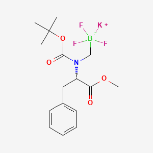 Potassium (s)-((tert-butoxycarbonyl(1-methoxy-1-oxo-3-phenylpropan-2-yl)amino)methyl)trifluoroborate