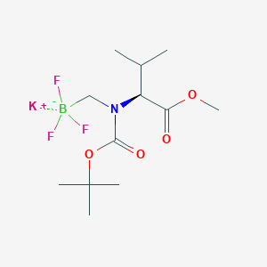 Potassium (s)-((tert-butoxycarbonyl(1-methoxy-3-methyl-1-oxobutan-2-yl)amino)methyl)trifluoroborate