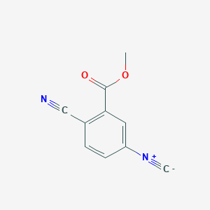 molecular formula C10H6N2O2 B8132187 Methyl 2-cyano-5-isocyanobenzoate 