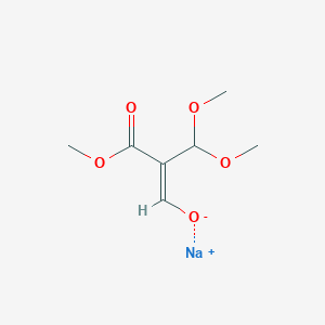 molecular formula C7H11NaO5 B8132385 Sodium 2-(dimethoxymethyl)-3-methoxy-3-oxoprop-1-en-1-olate 