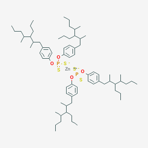 molecular formula C72H116O4P2S4Zn B081325 Zinc, bis[O,O-bis(tetrapropylenephenyl) phosphorodithioato-kappaS,kappaS']- CAS No. 11059-65-7