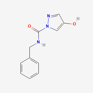 molecular formula C11H11N3O2 B8132850 N-Benzyl-4-hydroxy-1H-pyrazole-1-carboxamide 