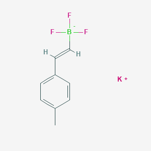 molecular formula C9H9BF3K B8132950 potassium;trifluoro-[(E)-2-(4-methylphenyl)ethenyl]boranuide 