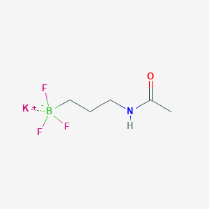 molecular formula C5H10BF3KNO B8133237 Potassium 3-acetamidepropyltrifluoroborate 