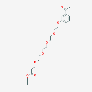 molecular formula C23H36O8 B8133383 m-acetylphenyl-PEG5-t-butyl ester 