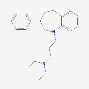molecular formula C23H32N2 B081335 1-(gamma-Diethylaminopropyl)-3-phenyl-2,3,4,5-tetrahydro-1H-1-benzazepine CAS No. 14760-55-5