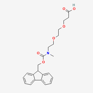 molecular formula C23H27NO6 B8133556 Fmoc-NMe-PEG2-acid 