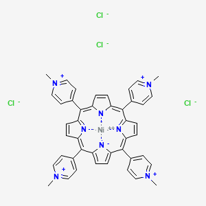 molecular formula C44H36Cl4N8Ni B8133573 nickel(2+);5,10,15,20-tetrakis(1-methylpyridin-1-ium-4-yl)porphyrin-22,24-diide;tetrachloride 