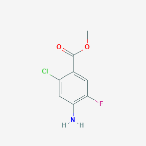 molecular formula C8H7ClFNO2 B8133639 Methyl 4-amino-2-chloro-5-fluorobenzoate 