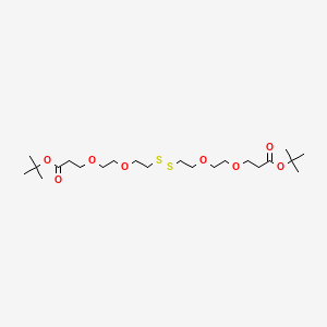 molecular formula C22H42O8S2 B8133660 t-BuO2C-PEG2-SS-PEG2-CO2tBu 