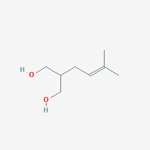 molecular formula C8H16O2 B8134112 2-(3-Methylbut-2-en-1-yl)propane-1,3-diol 