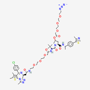 molecular formula C58H75ClN12O12S2 B8134230 PROTAC BRD4 Degrader-5-CO-PEG3-N3 