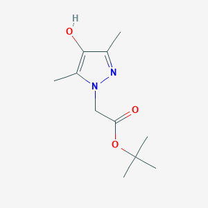 molecular formula C11H18N2O3 B8134561 tert-Butyl 2-(4-hydroxy-3,5-dimethyl-1H-pyrazol-1-yl)acetate 