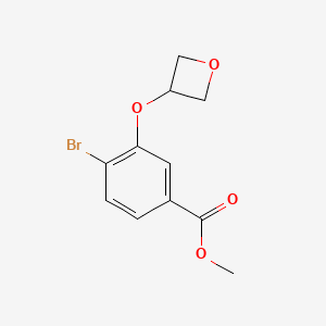 molecular formula C11H11BrO4 B8134705 Methyl 4-bromo-3-(oxetan-3-yloxy)benzoate 