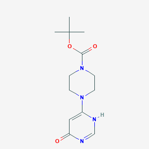 molecular formula C13H20N4O3 B8134777 tert-butyl 4-(4-oxo-1H-pyrimidin-6-yl)piperazine-1-carboxylate 