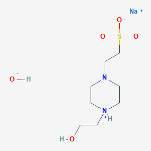 molecular formula C8H19N2NaO5S B8134987 sodium;2-[4-(2-hydroxyethyl)piperazin-4-ium-1-yl]ethanesulfonate;hydroxide 