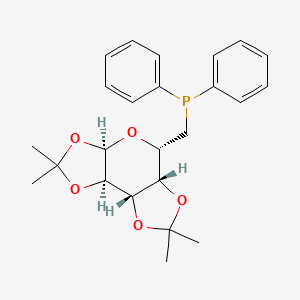 molecular formula C24H29O5P B8135009 diphenyl-[[(1S,2R,6R,8S,9R)-4,4,11,11-tetramethyl-3,5,7,10,12-pentaoxatricyclo[7.3.0.02,6]dodecan-8-yl]methyl]phosphane 