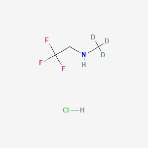 molecular formula C3H7ClF3N B8135129 Methyl-d3 (2,2,2-trifluoroethyl)amine hydrochloride 